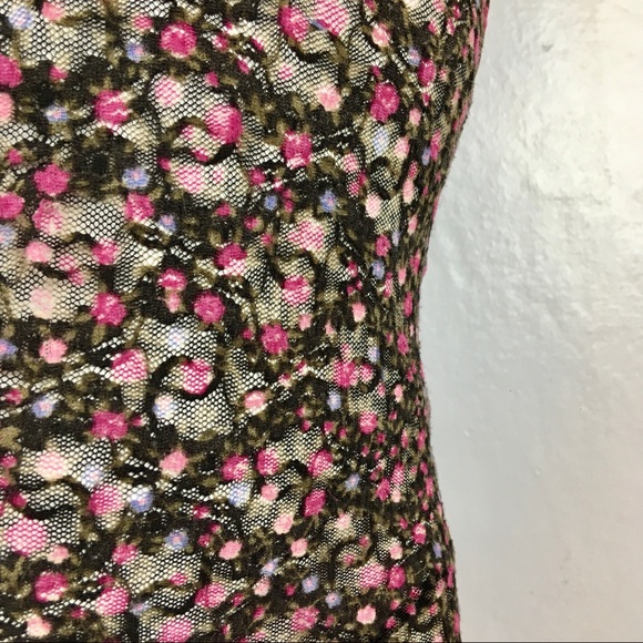 Intimately Free People Sheer Mesh Floral Tank Top Cami Camisole Floral Boho FP - Picture 6 of 9
